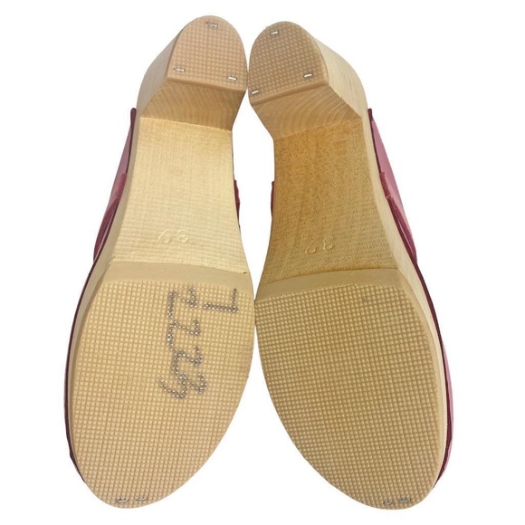 NEW MAGUBA Stockholm Clogs Bubblegum Pink Leather & Wood Sz. 39 EU 9 US - Picture 6 of 6